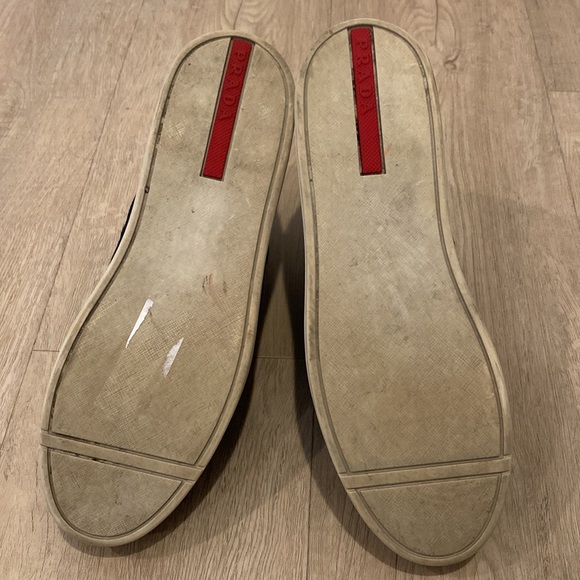 Prada High Top Suede Slip On Sneakers - Picture 4 of 8